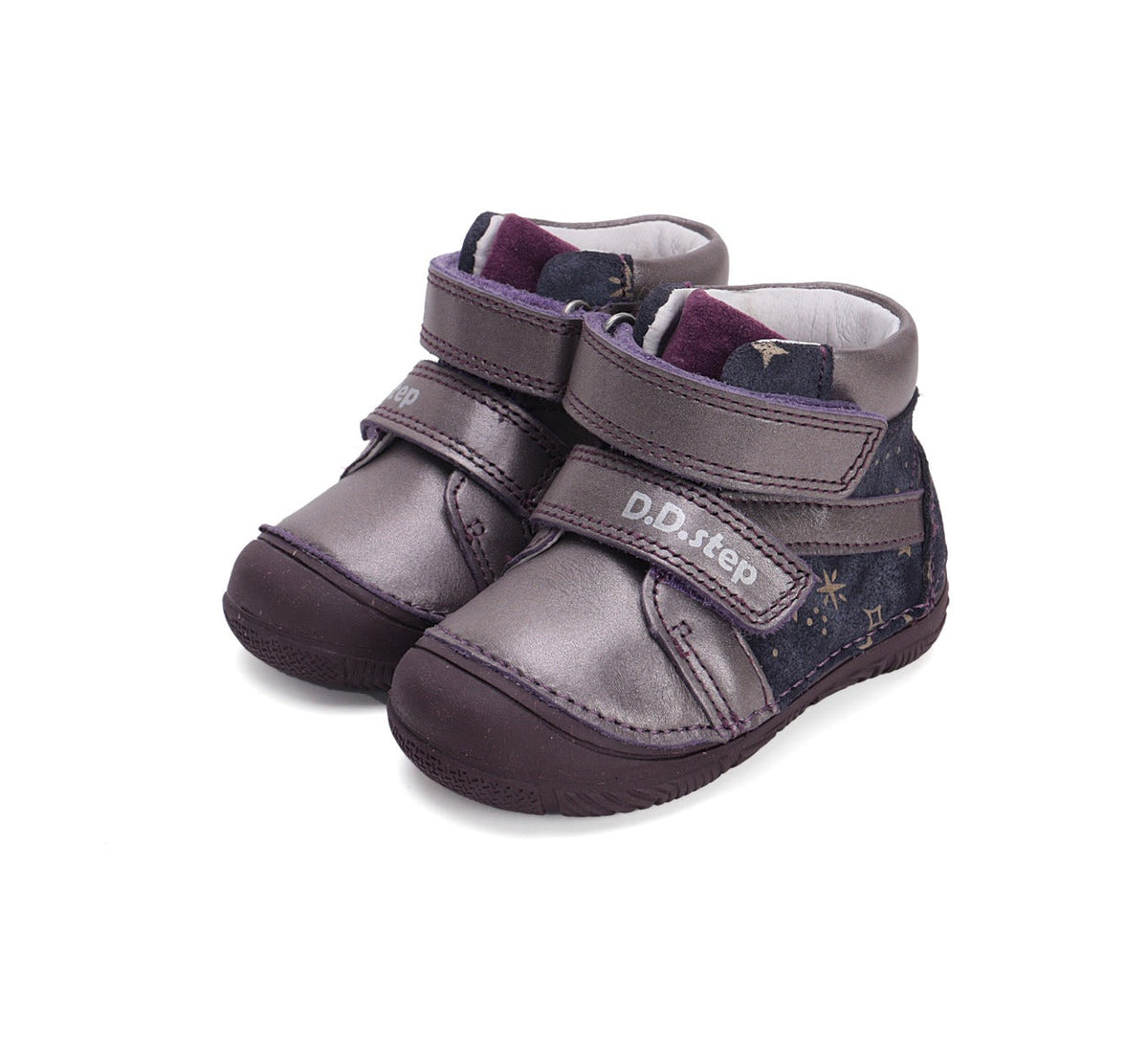 D.D.Step ghete fete 20-25 Lavander cu stelute