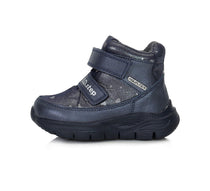 D.D.Step ghete fete Aqua-Tex 24-29 Royal Blue cu inimioare