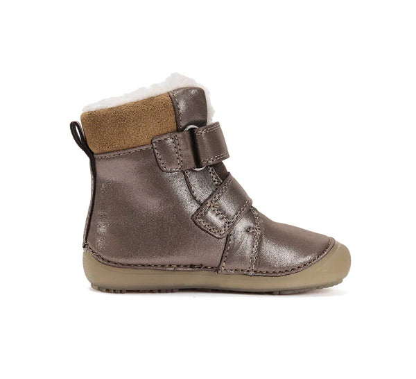 D.D.Step ghete fete Barefoot captusite cu talpa fluorescenta 25-30 Chocolate cu sirena