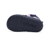 D.D.Step ghete fete Barefoot imblanite 20-25 Bermuda Blue cu pisica