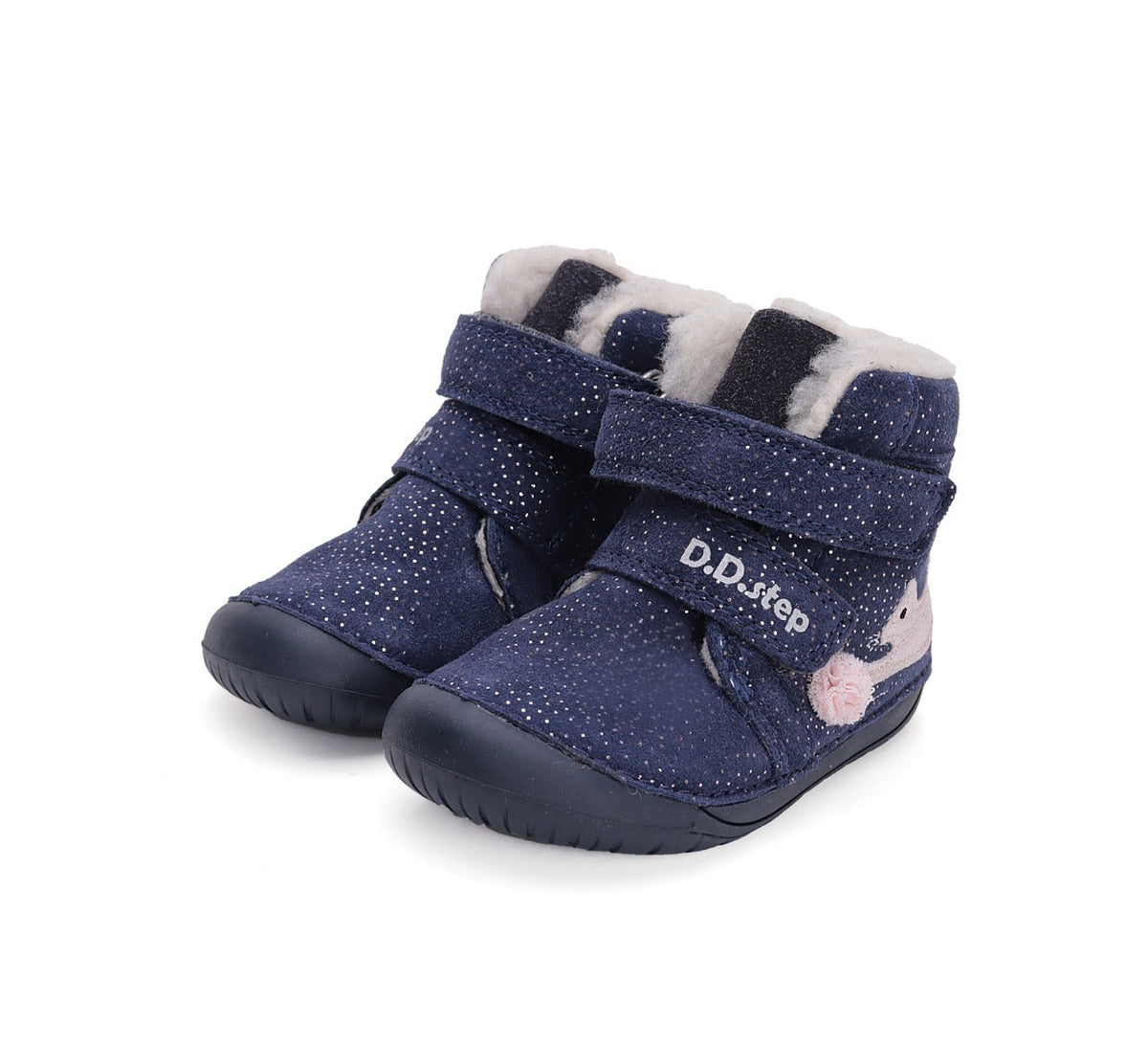 D.D.Step ghete fete Barefoot imblanite 20-25 Bermuda Blue cu pisica Imagine principală a produsului