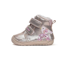 D.D.Step ghete fete Barefoot imblanite 20-25 Cream cu pasare