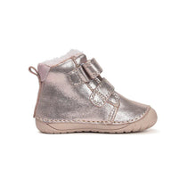 D.D.Step ghete fete Barefoot imblanite 20-25 Cream cu pasare