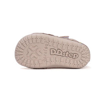 D.D.Step ghete fete Barefoot imblanite 20-25 Cream cu pasare