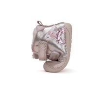 D.D.Step ghete fete Barefoot imblanite 20-25 Cream cu pasare