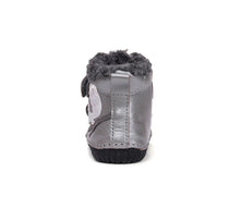 D.D.Step ghete fete Barefoot imblanite 20-25 Dark Grey cu veverita