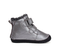 D.D.Step ghete fete Barefoot imblanite 20-25 Dark Grey cu veverita