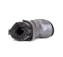 D.D.Step ghete fete Barefoot imblanite 20-25 Dark Grey cu veverita