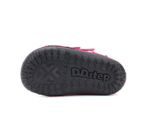 D.D.Step ghete fete Barefoot imblanite 20-25 Dark Pink cu veverita