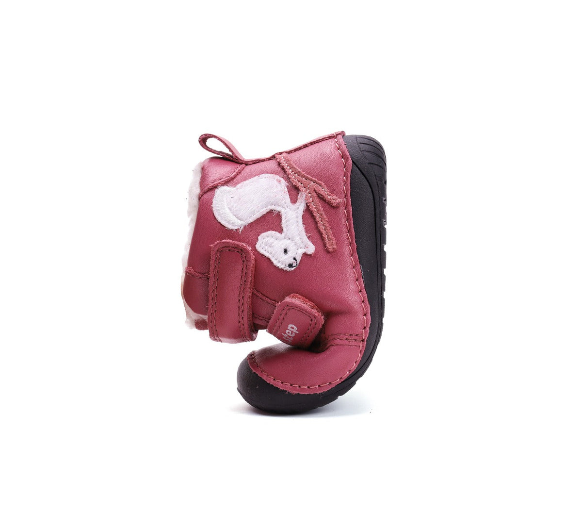 D.D.Step ghete fete Barefoot imblanite 20-25 Dark Pink cu veverita