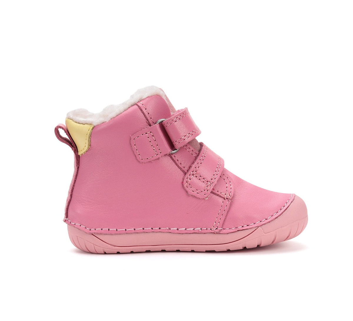 D.D.Step ghete fete Barefoot imblanite 20-25 Pink cu pasare