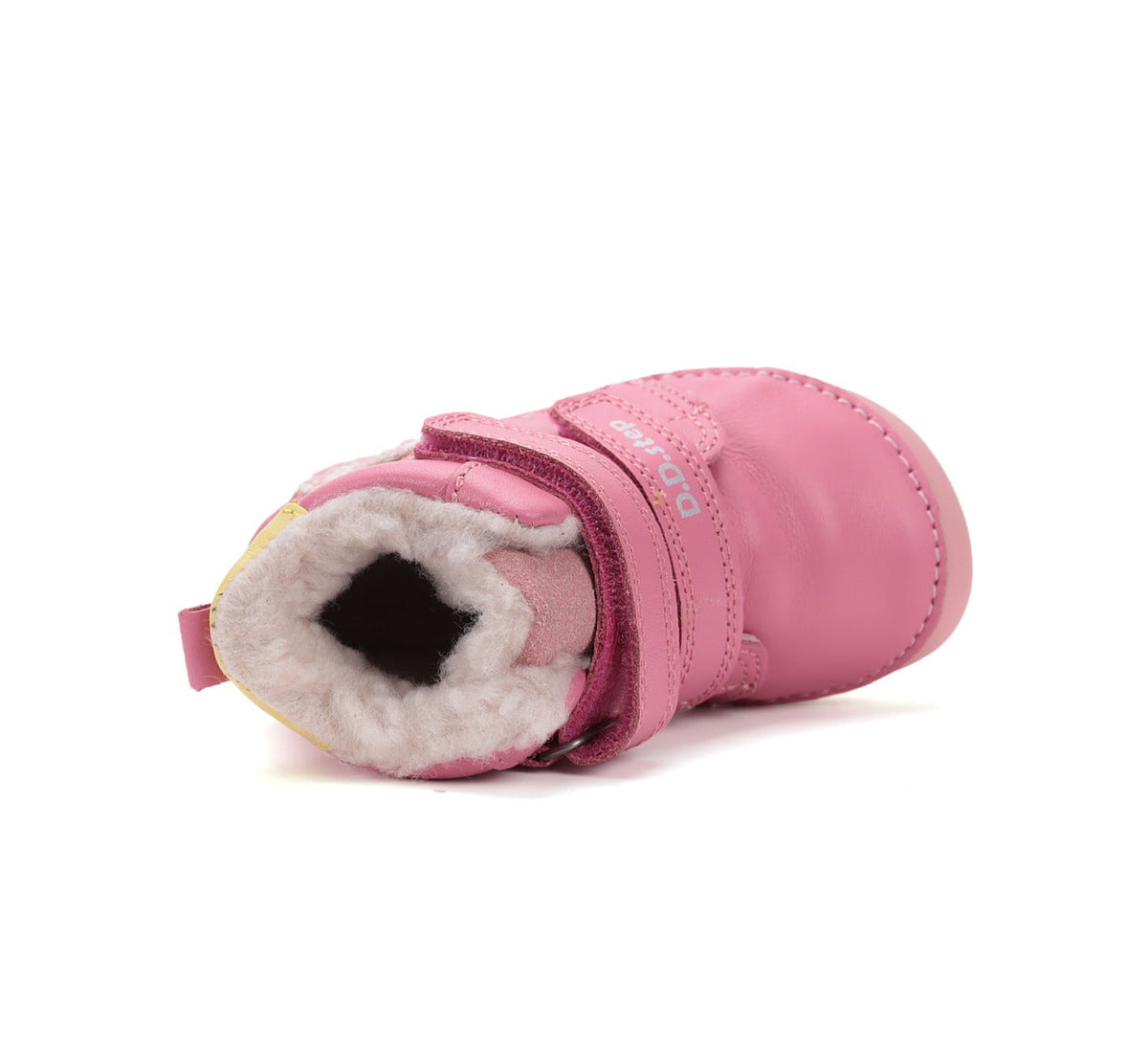 D.D.Step ghete fete Barefoot imblanite 20-25 Pink cu pasare