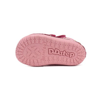 D.D.Step ghete fete Barefoot imblanite 20-25 Pink cu pasare