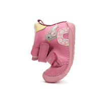 D.D.Step ghete fete Barefoot imblanite 20-25 Pink cu pasare