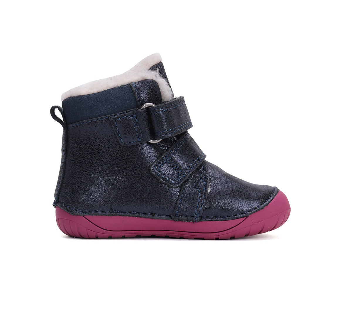 D.D.Step ghete fete Barefoot imblanite 20-25 Royal Blue cu pisica