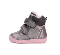 D.D.Step ghete fete Barefoot imblanite 26-31 Bronze cu roz