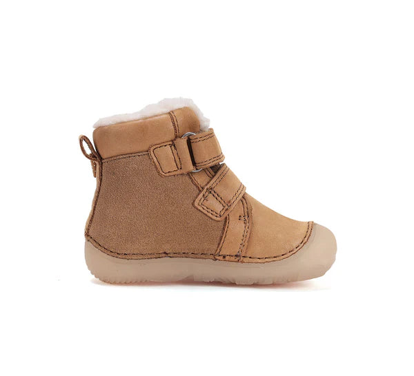 D.D.Step ghete fete Barefoot imblanite cu talpa fluorescenta 20-25 Chocolate