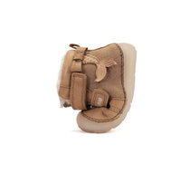 D.D.Step ghete fete Barefoot imblanite cu talpa fluorescenta 20-25 Chocolate