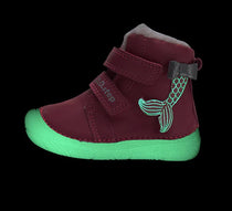 D.D.Step ghete fete Barefoot imblanite cu talpa fluorescenta 20-25 Dark Pink Sirena