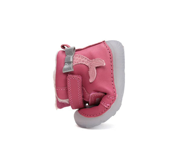 D.D.Step ghete fete Barefoot imblanite cu talpa fluorescenta 20-25 Dark Pink Sirena