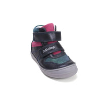 D.D.Step ghete fete cu scai 32-37 Royal Blue cu dunga