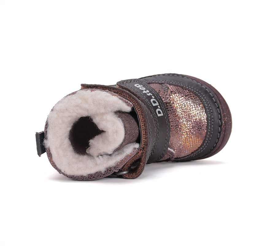 D.D.Step ghete fete imblanite 20-25 Chocolate metalic