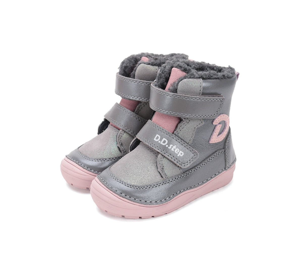 D.D.Step ghete fete imblanite 20-25 Dark Grey cu D