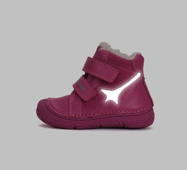 D.D.Step ghete fete imblanite 20-25 Dark Pink cu gri