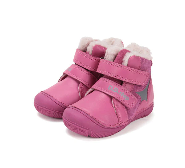 D.D.Step ghete fete imblanite 20-25 Dark Pink cu gri