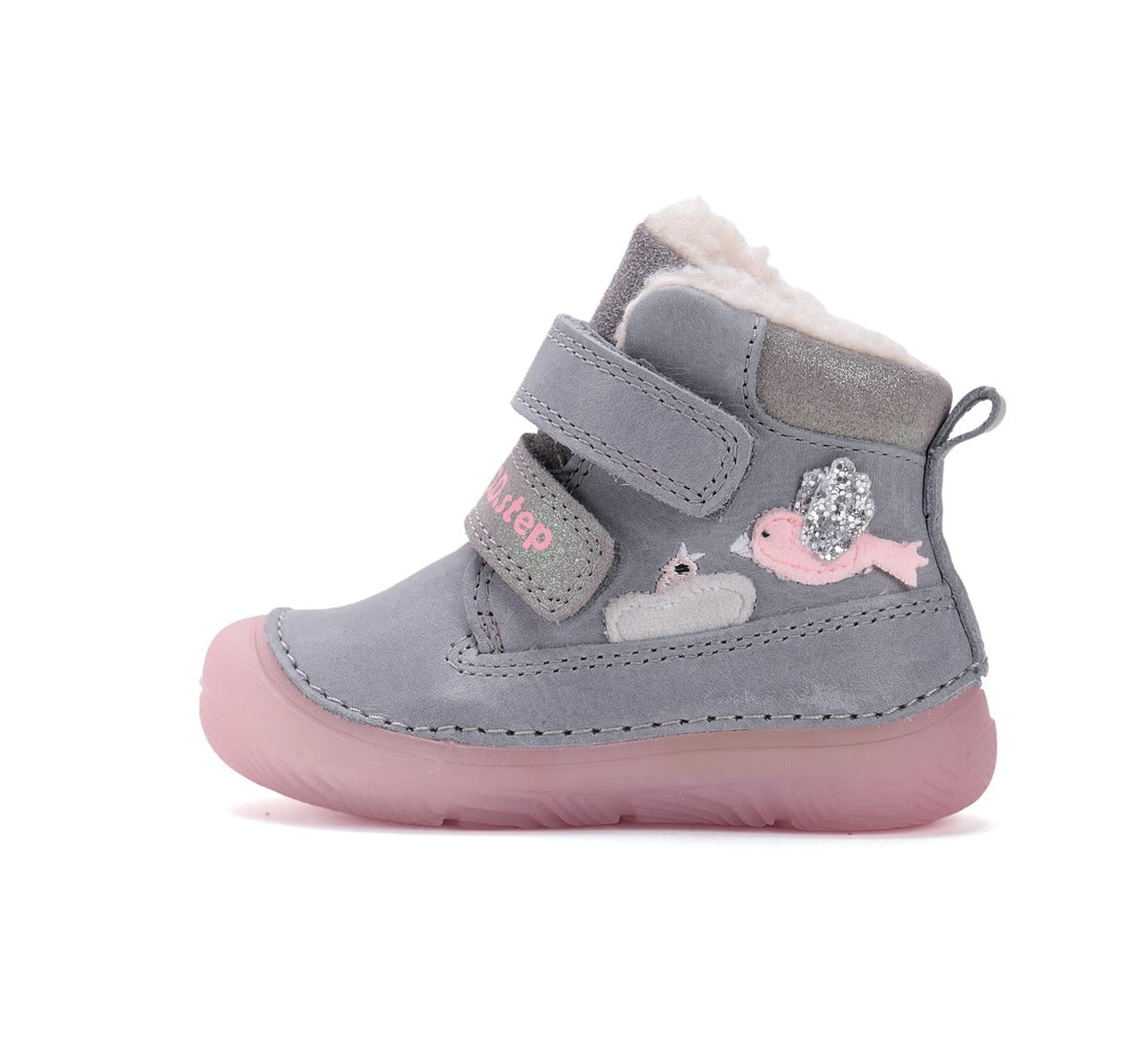 D.D.Step ghete fete imblanite 20-25 Grey cu pasarele