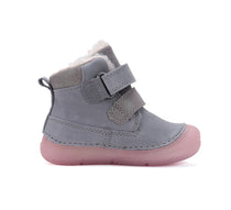 D.D.Step ghete fete imblanite cu talpa fluorescenta 26-31 Grey cu pasarele