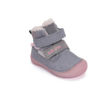 D.D.Step ghete fete imblanite cu talpa fluorescenta 26-31 Grey cu pasarele