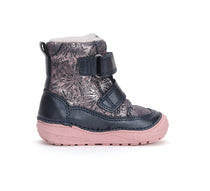 D.D.Step ghete fete imblanite 20-25 Metallic pink cu flori