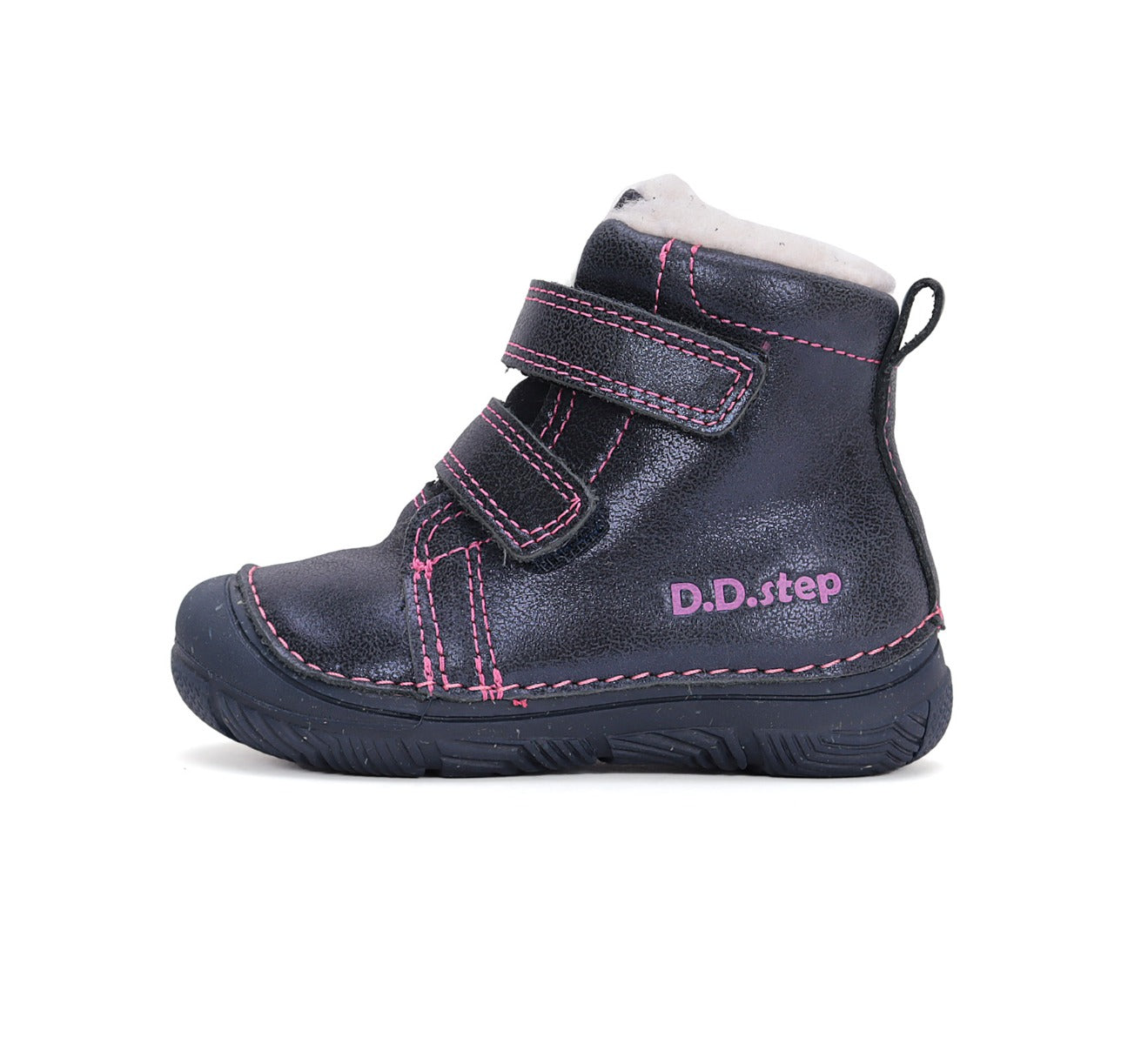 D.D.Step ghete fete imblanite 26-31 Royal Blue cu roz Imagine secundară a produsului