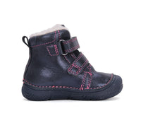 D.D.Step ghete fete imblanite 26-31 Royal Blue cu roz