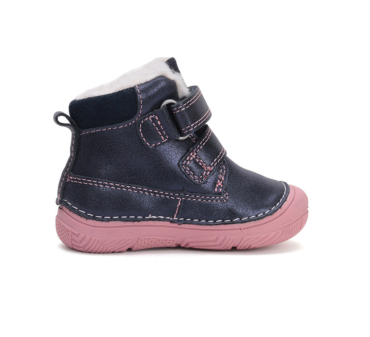 D.D.Step ghete fete imblanite 20-25 Royal Blue cu vulpe