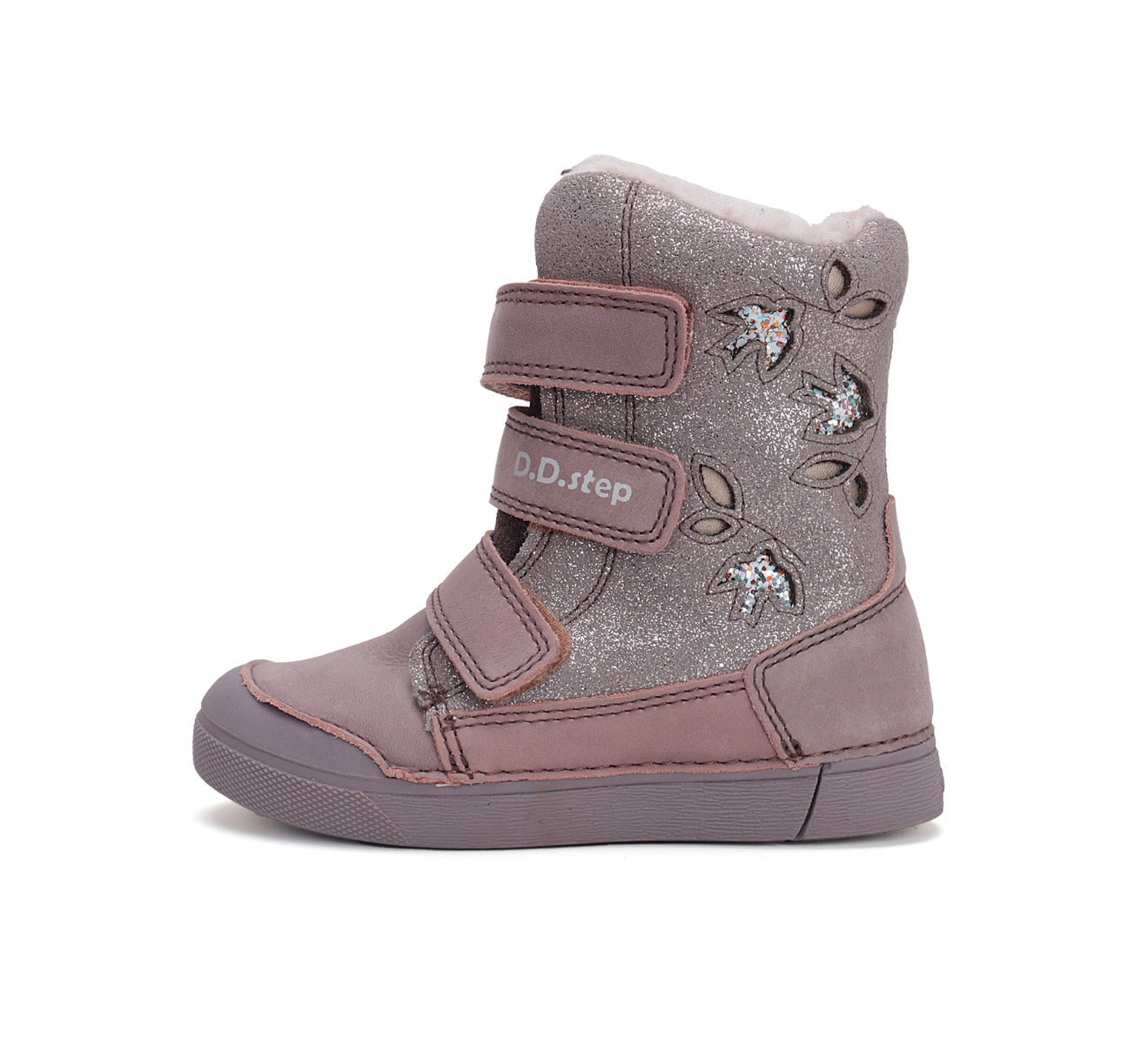 D.D.Step ghete fete imblanite 25-30 Baby Pink cu pasari Imagine secundară a produsului