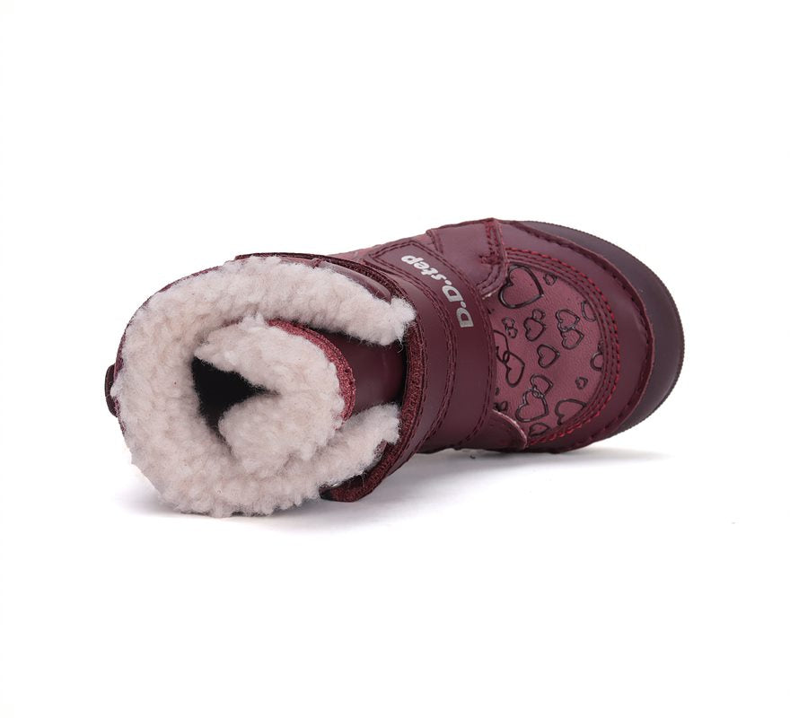 D.D.Step ghete fete imblanite 25-30 Raspberry cu inimioare