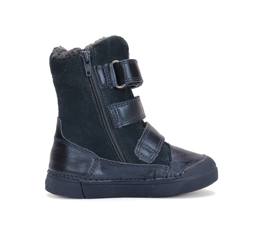 D.D.Step ghete fete imblanite 25-30 Royal Blue cu pasari