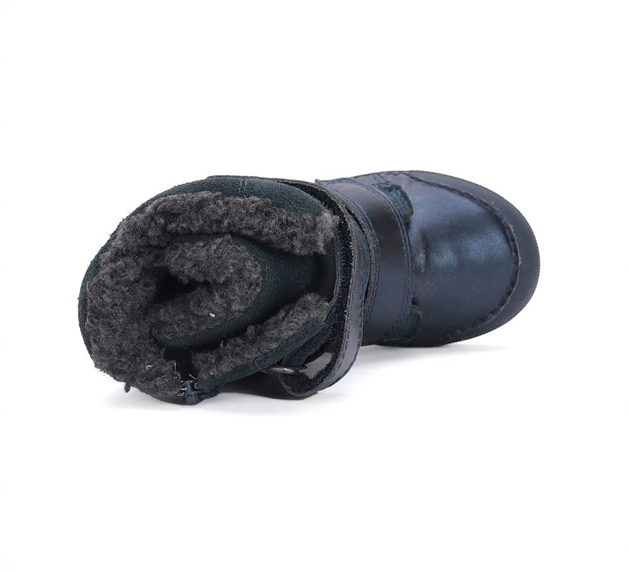 D.D.Step ghete fete imblanite 25-30 Royal Blue cu pasari