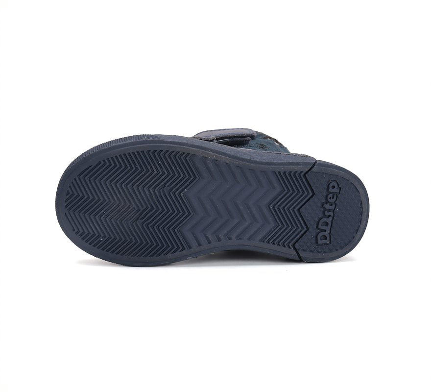 D.D.Step ghete fete imblanite 25-30 Royal Blue cu pasari