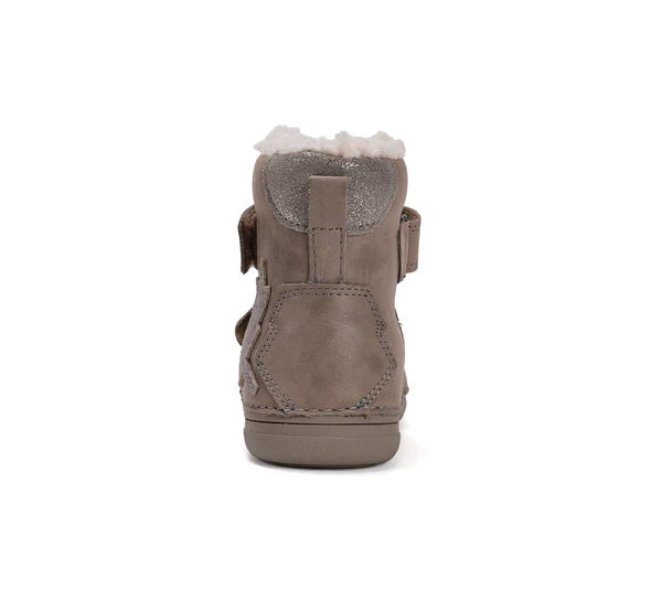 D.D.Step ghete fete imblanite 26-31 Chocolate cu frunza
