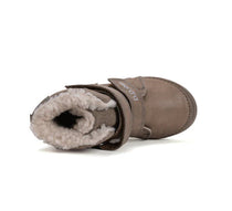D.D.Step ghete fete imblanite 26-31 Chocolate cu frunza