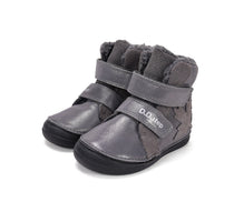 D.D.Step ghete fete imblanite 26-31 Dark Grey cu frunza
