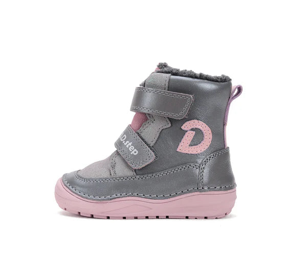 D.D.Step ghete fete imblanite 26-31 Grey cu D Imagine secundară a produsului