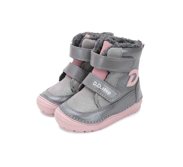 D.D.Step ghete fete imblanite 26-31 Grey cu D Imagine principală a produsului