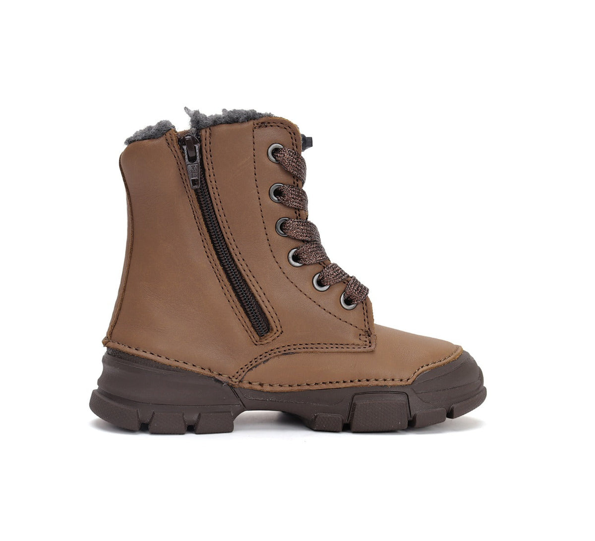D.D.Step ghete fete imblanite 31-36 Chocolate cu inimioara