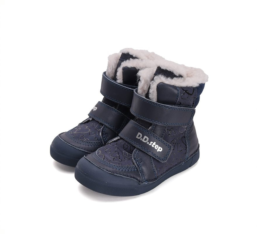 D.D.Step ghete fete imblanite 25-30 Royal Blue cu inimioare Fő kép