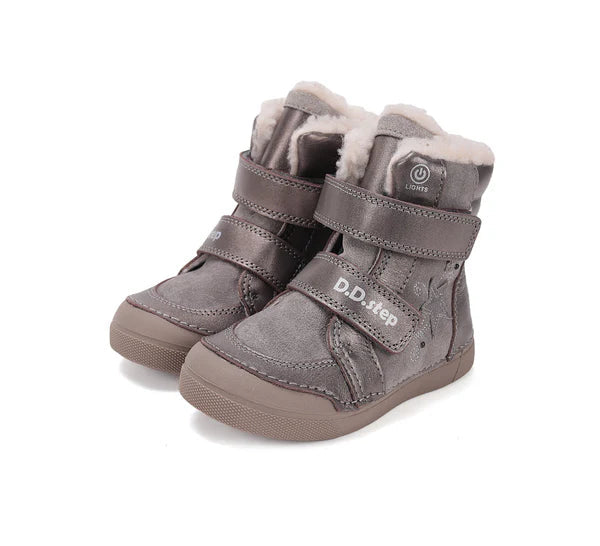 D.D.Step ghete fete imblanite cu LED 25-30 Bronze cu stea