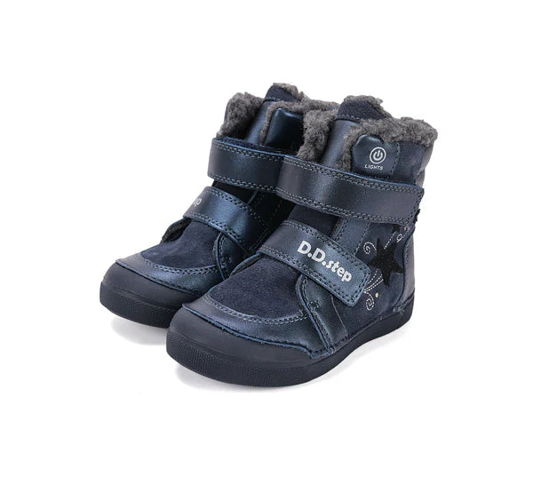 D.D.Step ghete fete imblanite cu LED 25-30 Royal Blue cu stea Fő kép